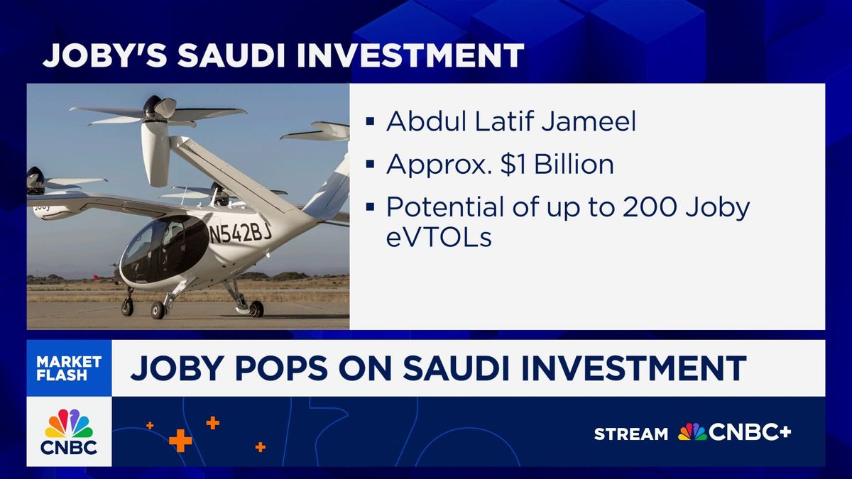 Joby Aviation stock pops 14% after delivering first flying taxi to UAE 1 Joby Aviation shares pop on Saudi Investment