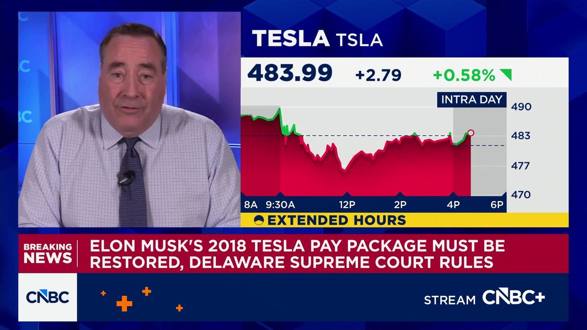 Musk's $56 billion Tesla pay package must be restored as court rules cancellation was too extreme 1 Elon Musk's 2018 Tesla pay package must be restored, Delaware Supreme Court rules