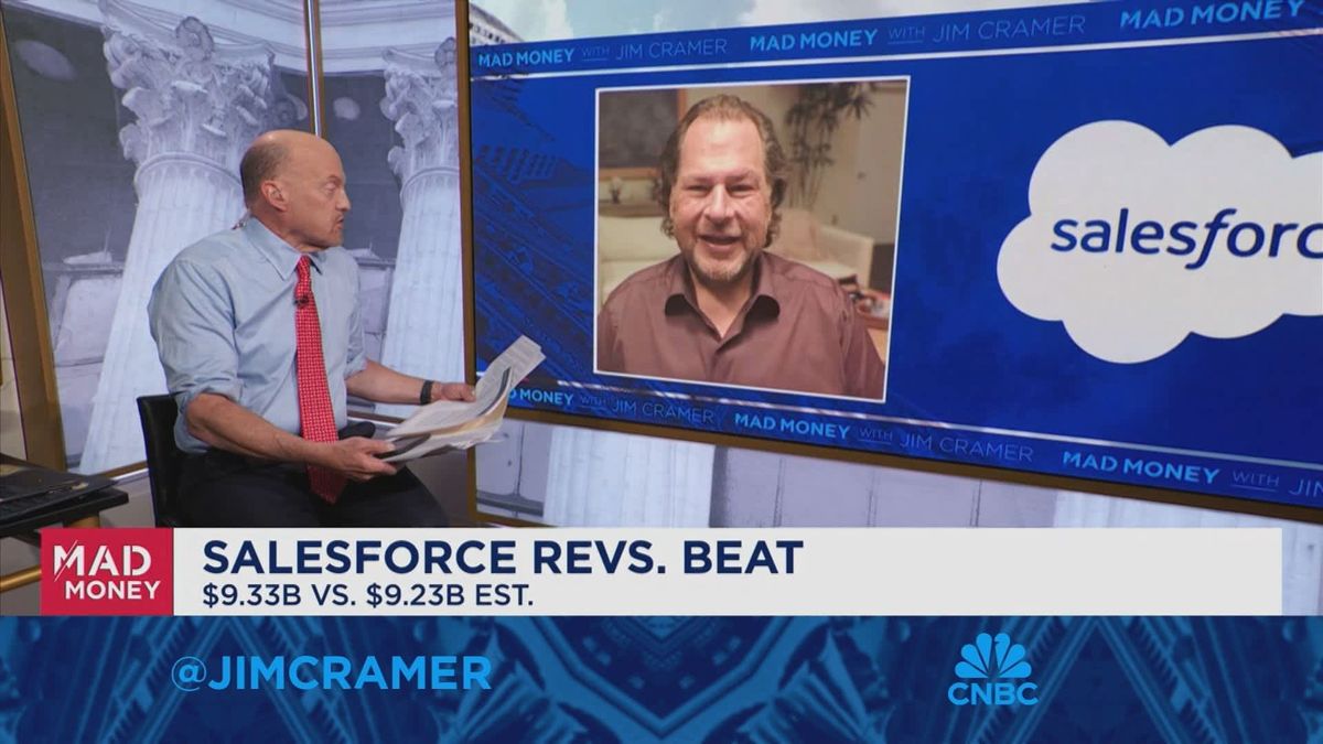 Salesforce to acquire startup Own for $1.9 billion in cash 1 Salesforce CEO Marc Benioff goes one-on-one with Jim Cramer