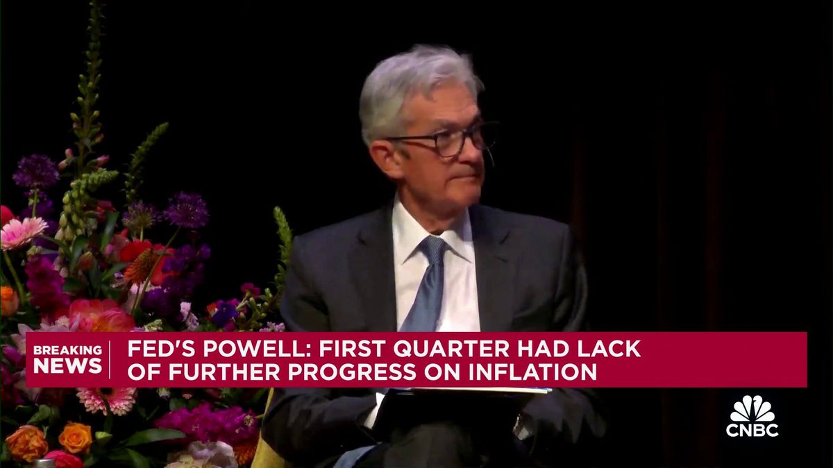 Fed Chair Powell says inflation has been higher than thought, expects rates to hold steady 1 Fed chair Powell: Confidence in inflation moving back down not as high as it was