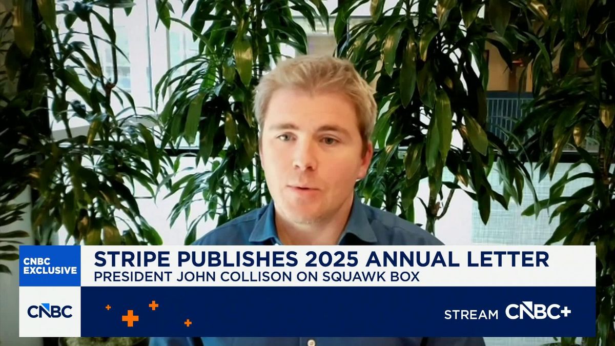 PayPal pops nearly 7% on report fintech startup Stripe is weighing an acquisition 1 Stripe President John Collison on new tender offer, software sell-off and impact of AI