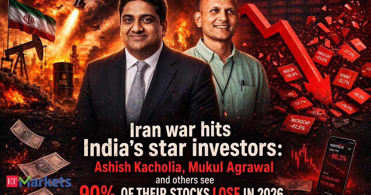 Iran war hits India’s star investors: Ashish Kacholia, Mukul Agrawal, others see 90% of their stocks lose in 2026