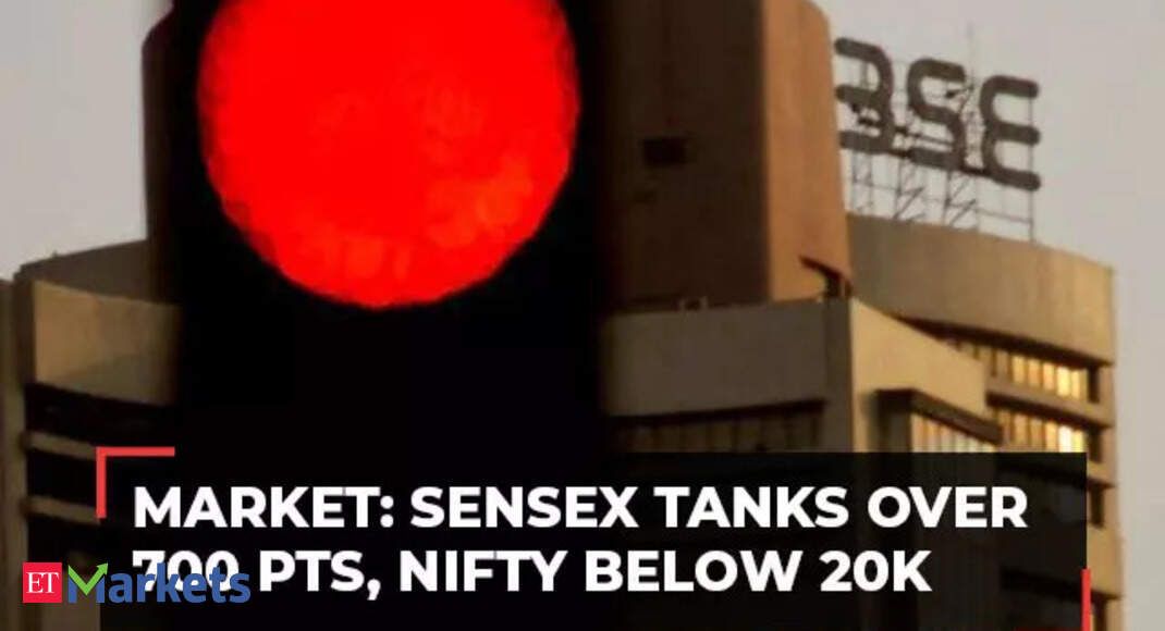 Market update: Sensex tanks over 700 points, Nifty below 20,000 Market update: Sensex tanks over 700 points, Nifty below 20,000