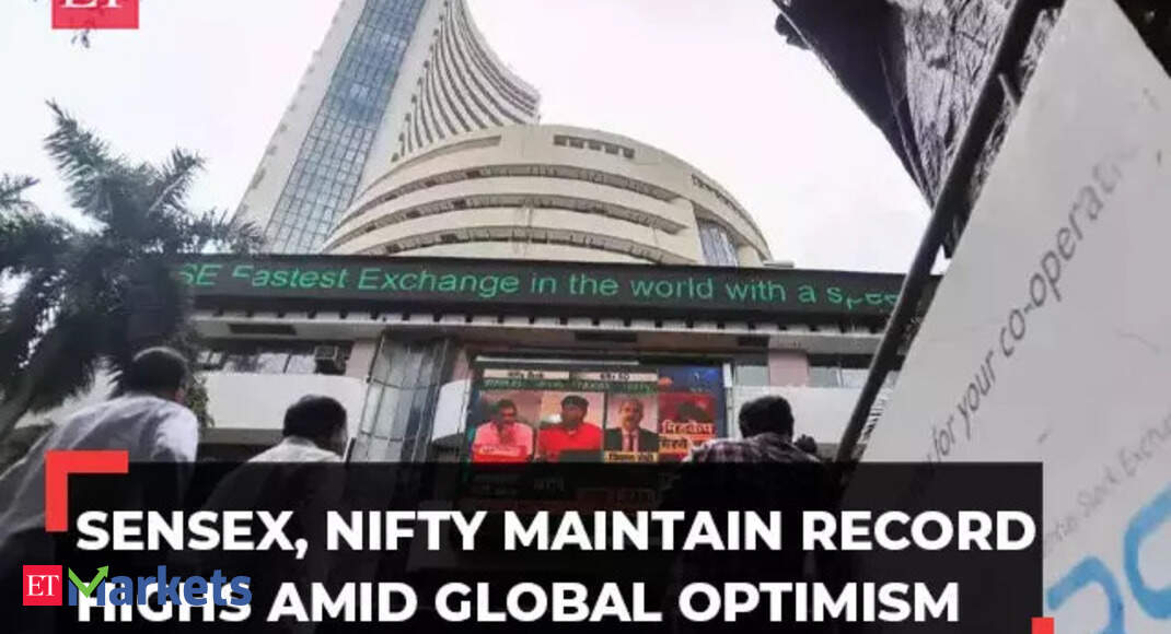 Sensex at new record high, rises 200 pts; Nifty tops 21,700 for first time amid strong global cues
