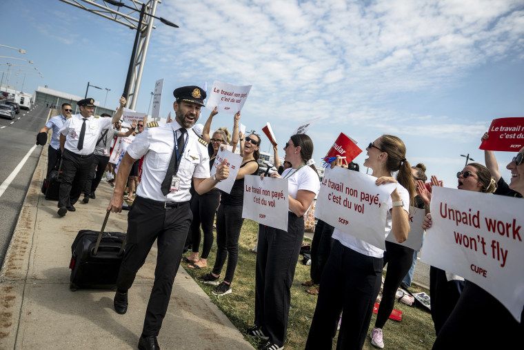 Air Canada Flight Attendants Go On Strike