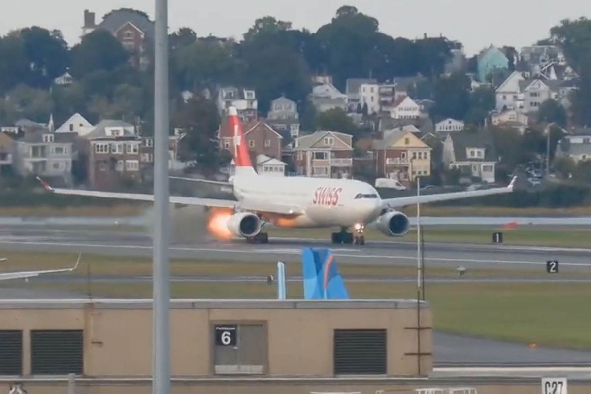 Flight departing from Boston puts on the brakes after spitting out flames 1 427e21f8 25917 swiss air lines boston flames rc 1251a 21597c