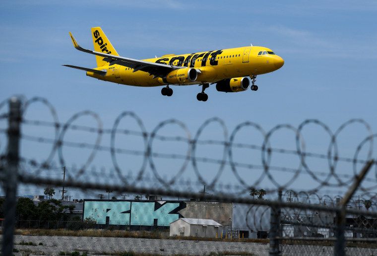 4 million pledged to save Spirit Airlines 3 A yellow Spirit Airlines planes can be seen flying above a barbed wire fence in the foreground