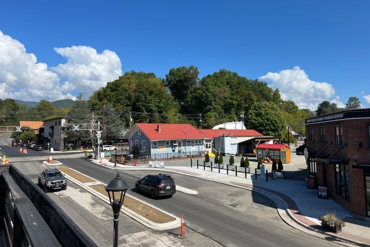 Helene-battered but open for business, the Great Smoky Mountains are desperate for tourists 1 Floodwaters receded quickly this week from downtown Bryson City, N.C.