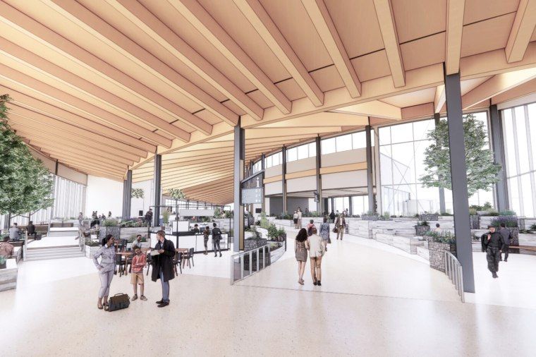 Infrastructure money is helping airports add toilets, gates and boarding bridges 1 construction rendering