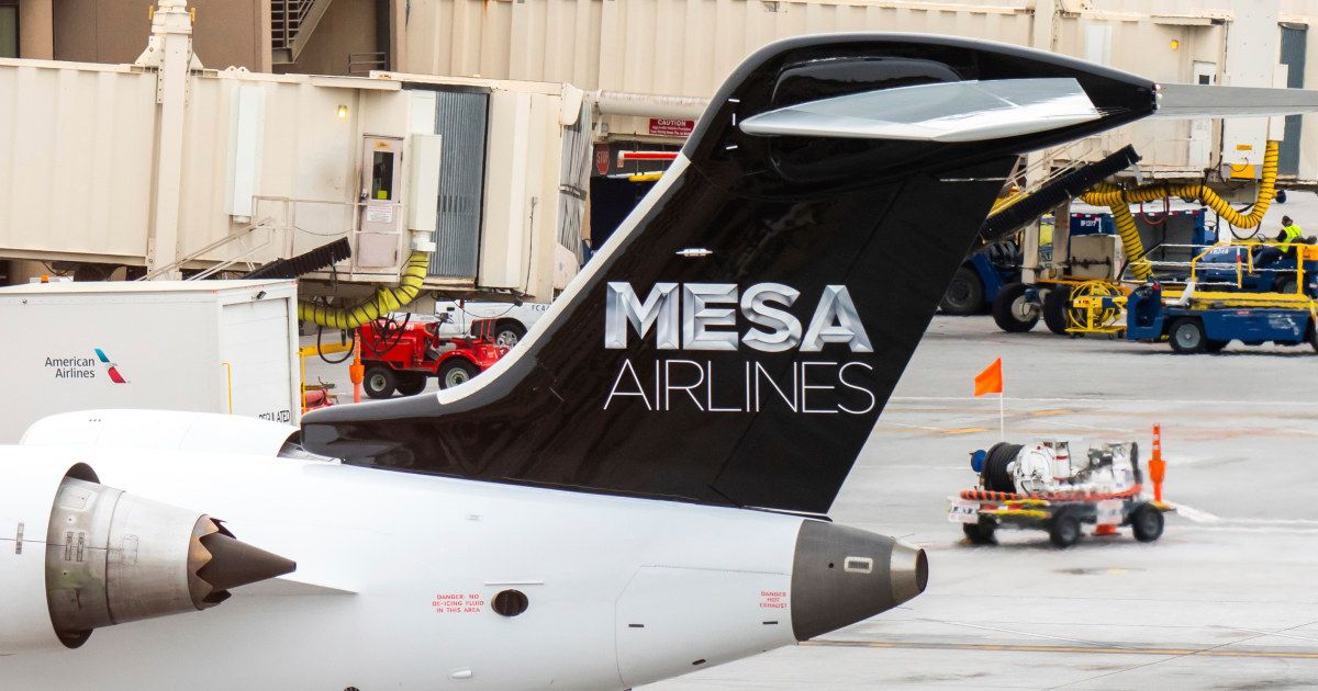 Mesa Airlines Flight was forced to halt landing to avoid collision with a departing plane