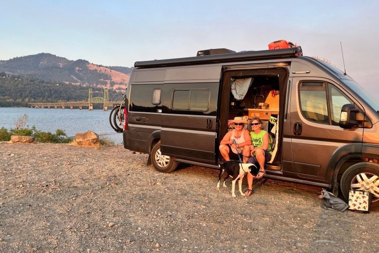 Going camping off the grid is getting harder. But admit it: You don’t mind. 1 Catherine Stifter and her wife live and travel in their van full-time.