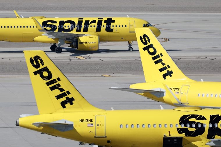 Spirit Airlines is closing down. Thousands of employees and travelers are impacted. 3 Three Spirit Airlines jets sitting on a tarmac.