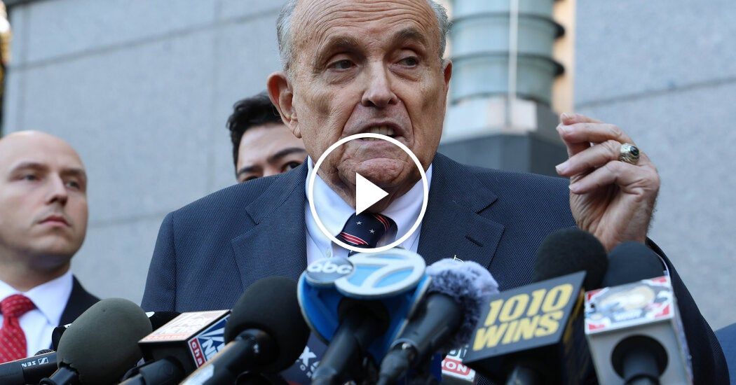 Video: Rudy Giuliani Is Hospitalized and in Critical Condition