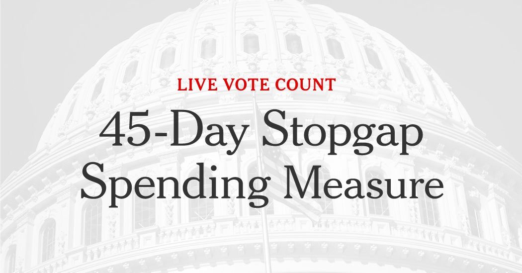 Live Vote Count: House Stopgap Spending Measure
