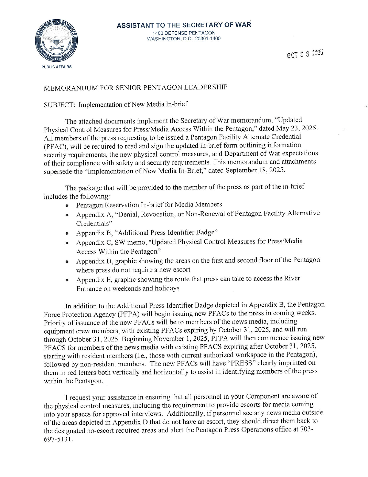 How the Pentagon Is Blocking Out News Organizations 2 Page 2 of undefined PDF document.