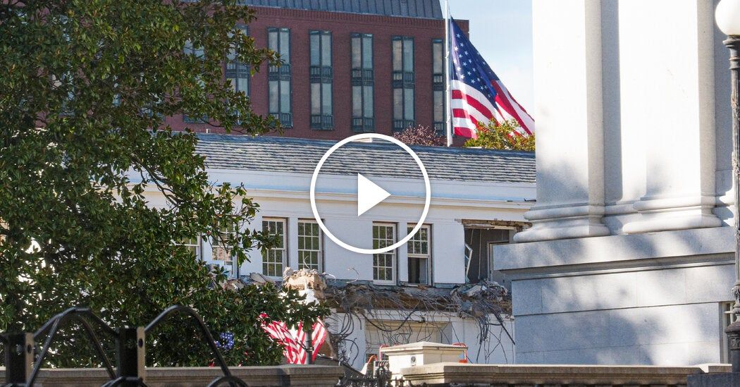 Video: White House Demolishes Facade of East Wing to Build Trump’s Ballroom Video: White House Demolishes Facade of East Wing to Build Trump’s Ballroom