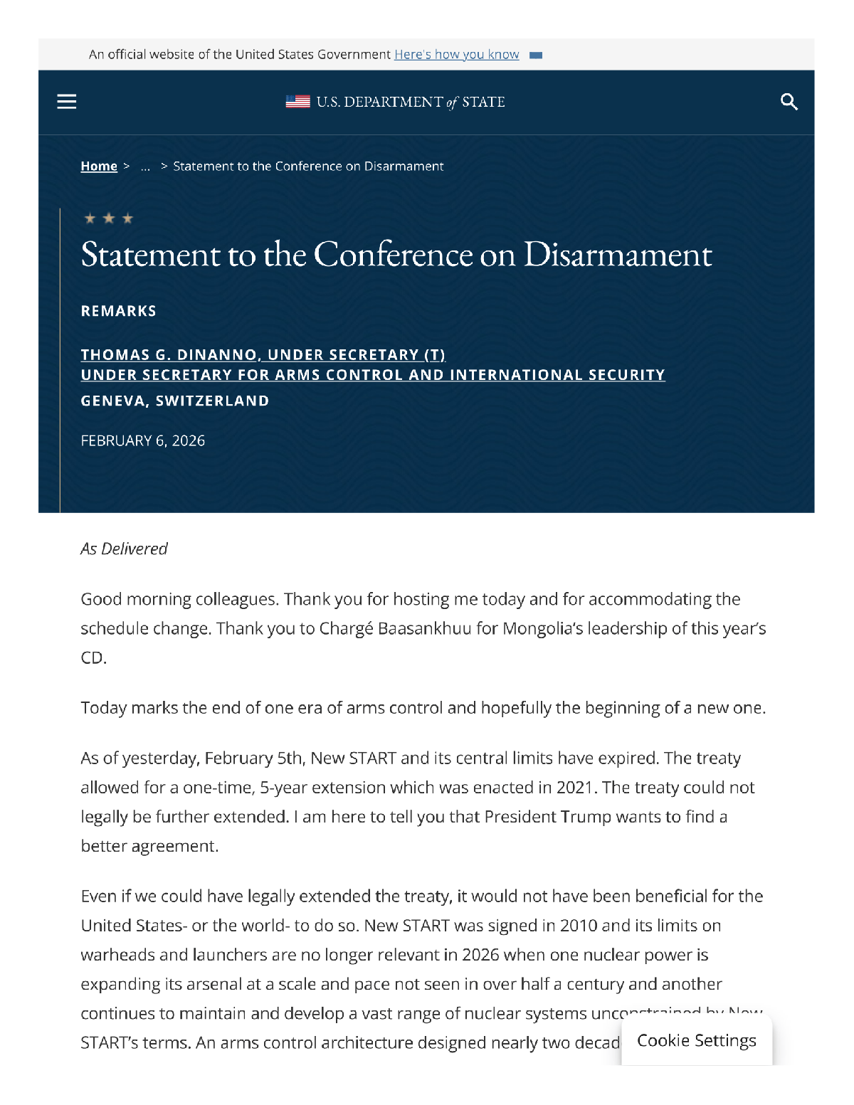 What a Speech Reveals About Trump’s Plans for Nuclear Weapons 1 Page 1 of undefined PDF document.