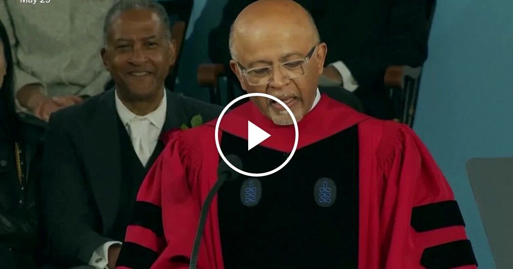 Video: Harvard Commencement Speaker Congratulates and Thanks Graduates
