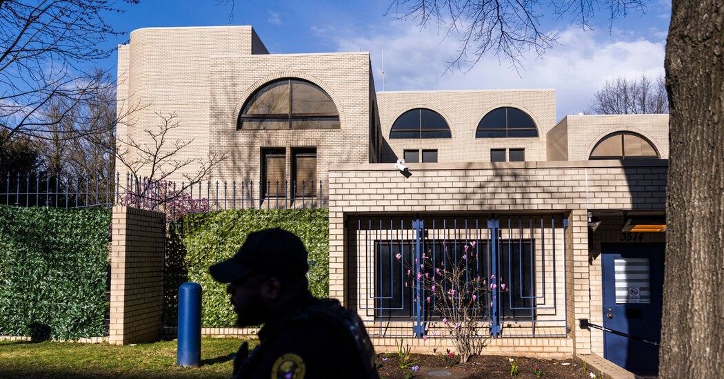 A man set himself on fire outside the Israeli Embassy in Washington, the police said.