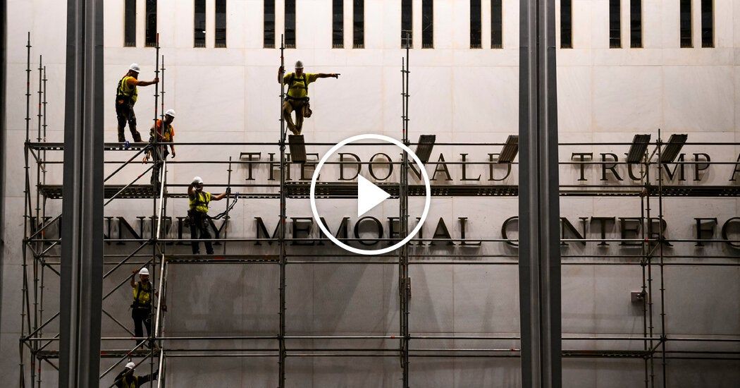 Video: Trump’s Name Is Removed From Kennedy Center Facade