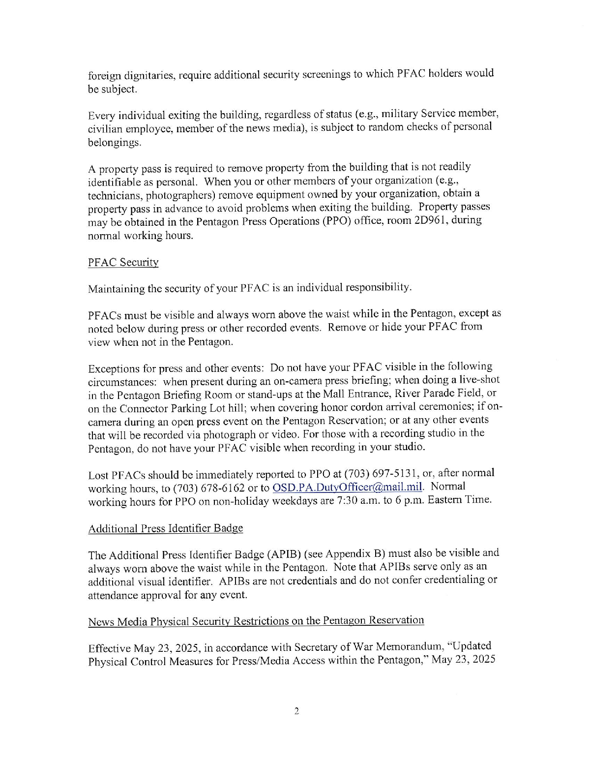 How the Pentagon Is Blocking Out News Organizations 5 Page 5 of undefined PDF document.