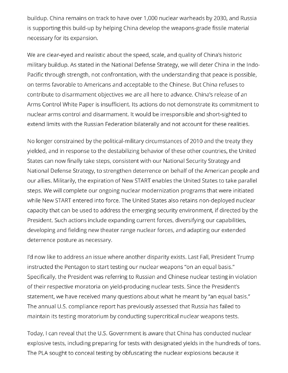 What a Speech Reveals About Trump’s Plans for Nuclear Weapons 5 Page 5 of undefined PDF document.