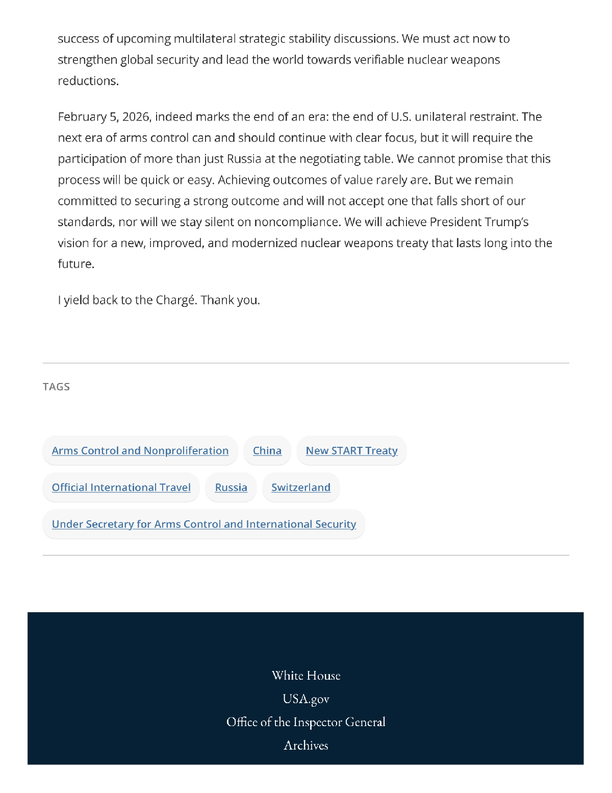 What a Speech Reveals About Trump’s Plans for Nuclear Weapons 7 Page 7 of undefined PDF document.