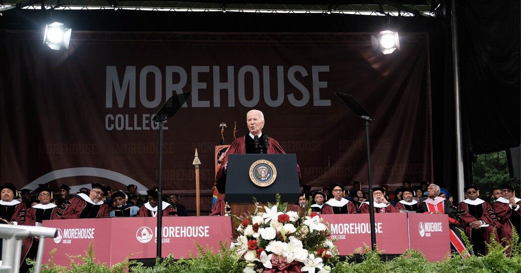 Biden Draws on Themes of Manhood and Faith at Morehouse Commencement