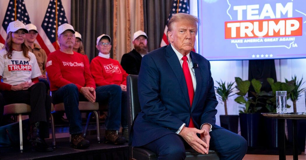 Trump Far Ahead, With Haley Edging DeSantis for Second, Key Iowa Poll Finds
