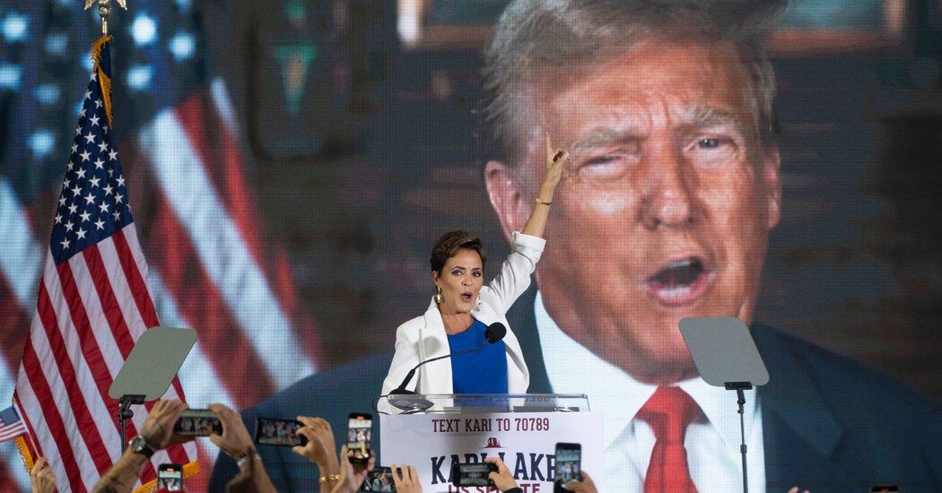 Kari Lake Stokes Fear and Leans on Trump as She Formally Opens Senate Run Kari Lake Stokes Fear and Leans on Trump as She Formally Opens Senate Run