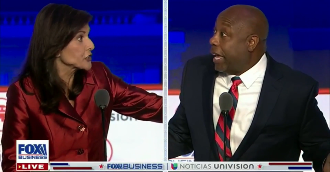 ‘Bring It, Tim’: South Carolinians Clash for the First Time at the G.O.P. Debate