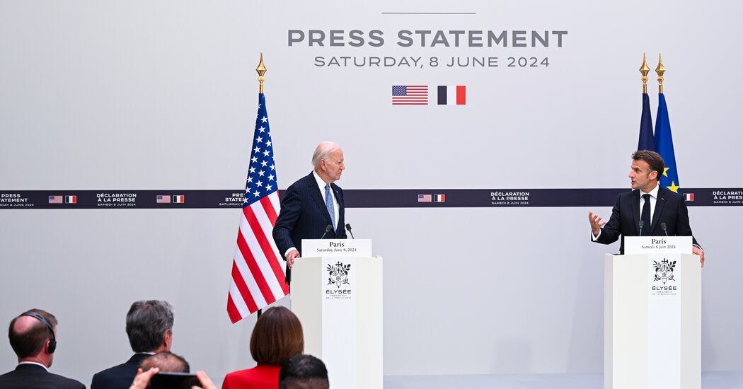 Biden and Macron Talk Togetherness, With No Mention of Discord Over Gaza Biden and Macron Talk Togetherness, With No Mention of Discord Over Gaza