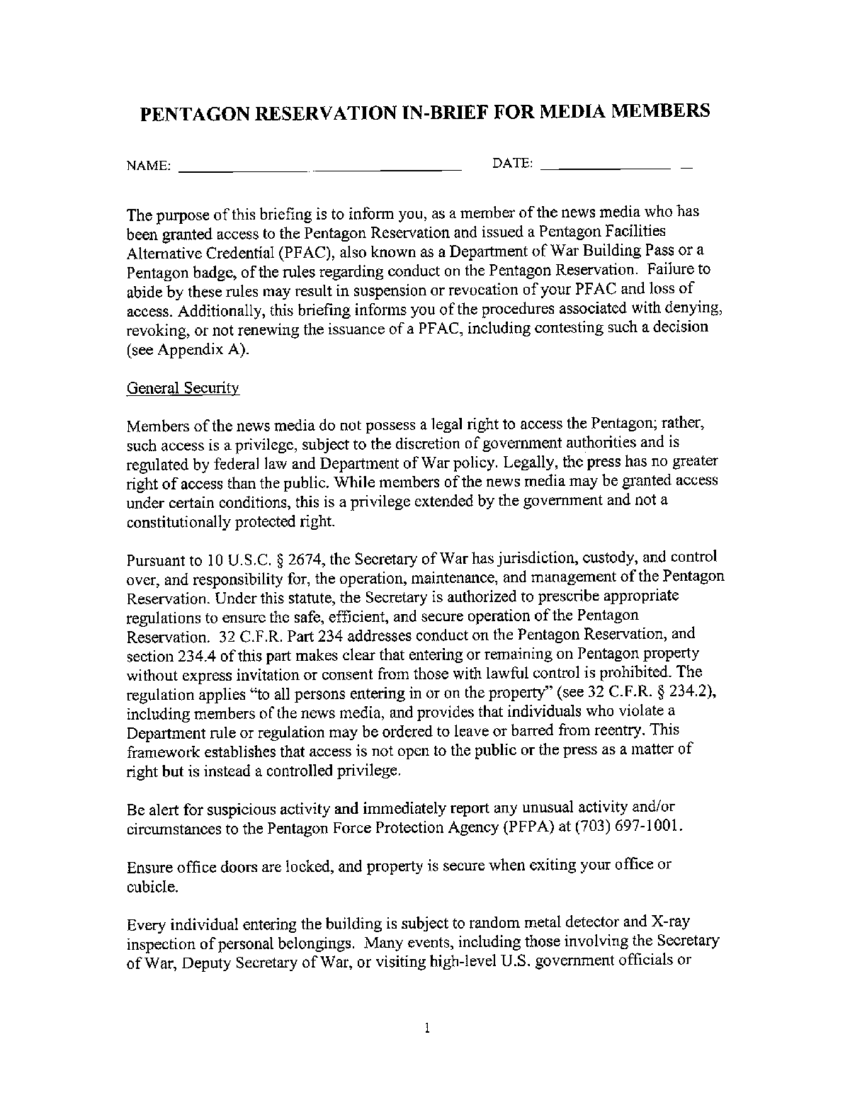 How the Pentagon Is Blocking Out News Organizations 4 Page 4 of undefined PDF document.