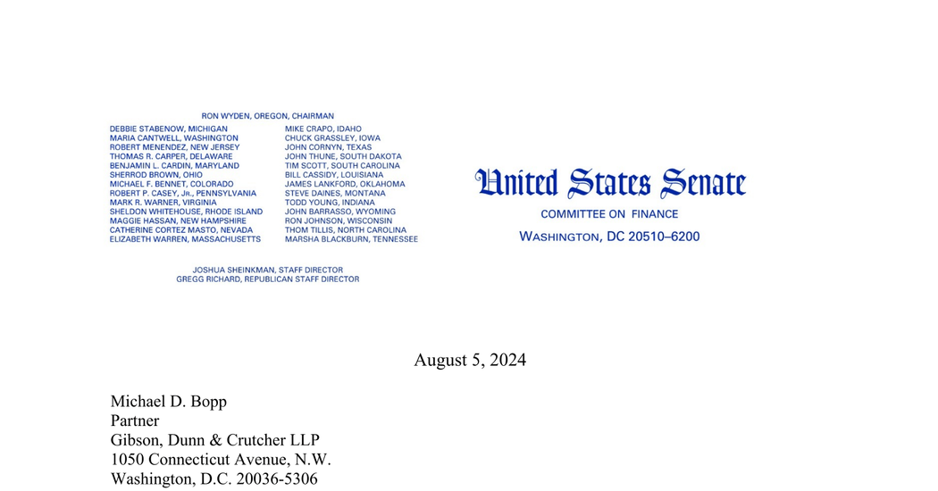 Read the Letter to Harlan Crow