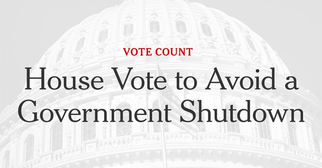 How Each House Member Voted on the Bill to Avoid a Government Shutdown How Each House Member Voted on the Bill to Avoid a Government Shutdown