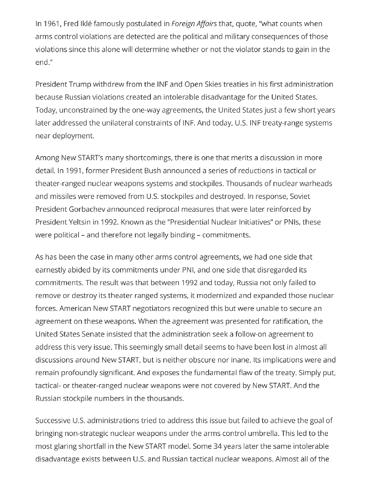 What a Speech Reveals About Trump’s Plans for Nuclear Weapons 3 Page 3 of undefined PDF document.