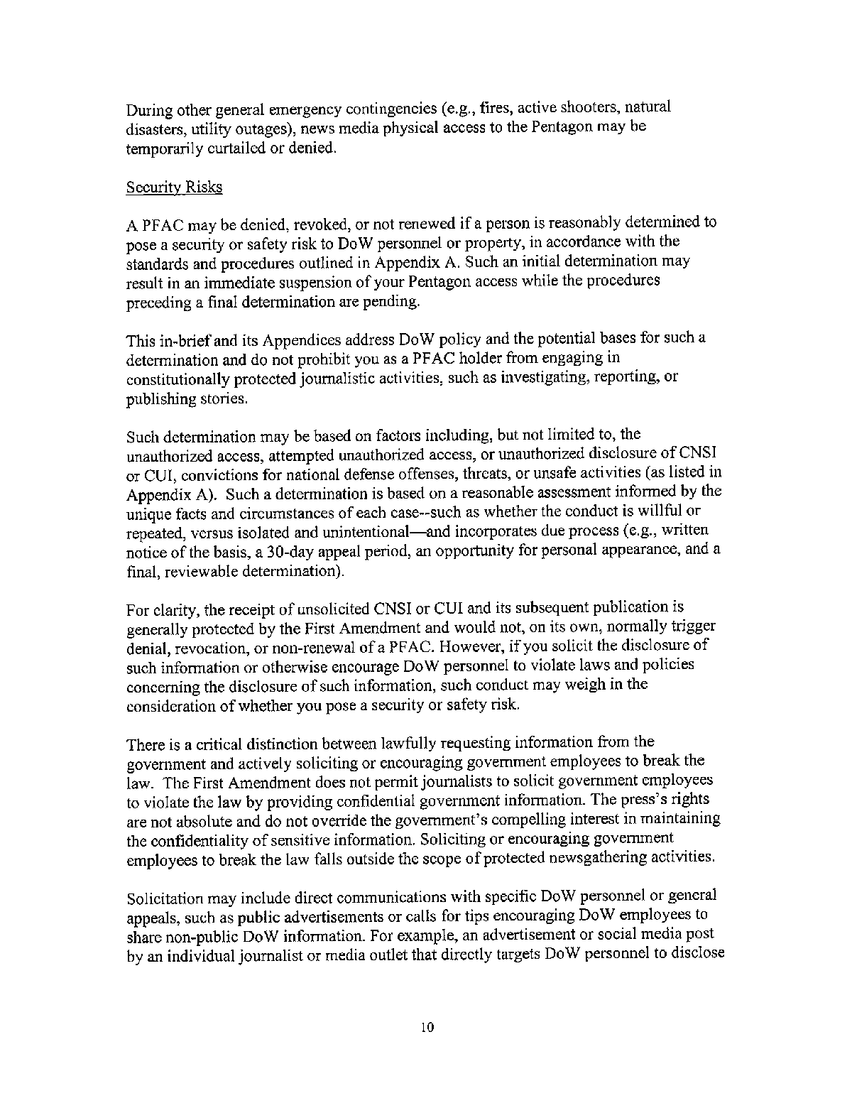 How the Pentagon Is Blocking Out News Organizations 13 Page 13 of undefined PDF document.