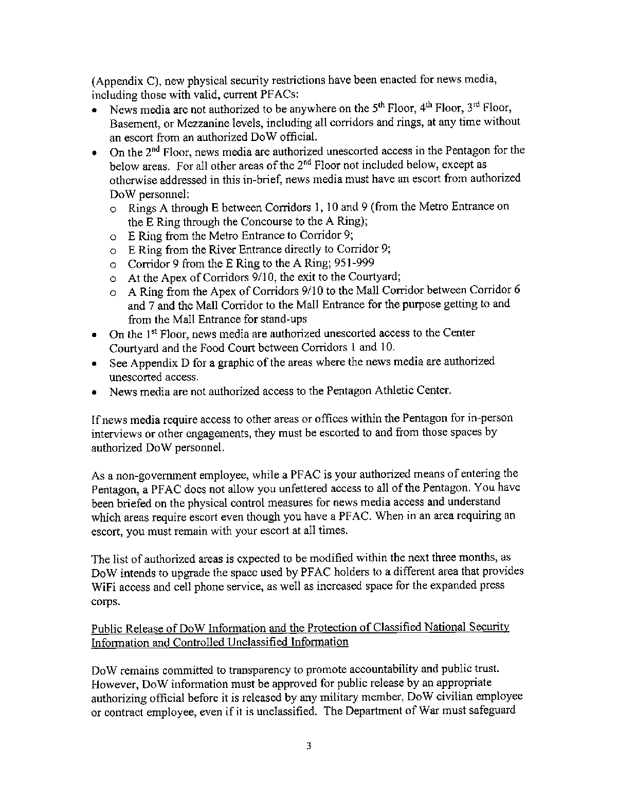 How the Pentagon Is Blocking Out News Organizations 6 Page 6 of undefined PDF document.