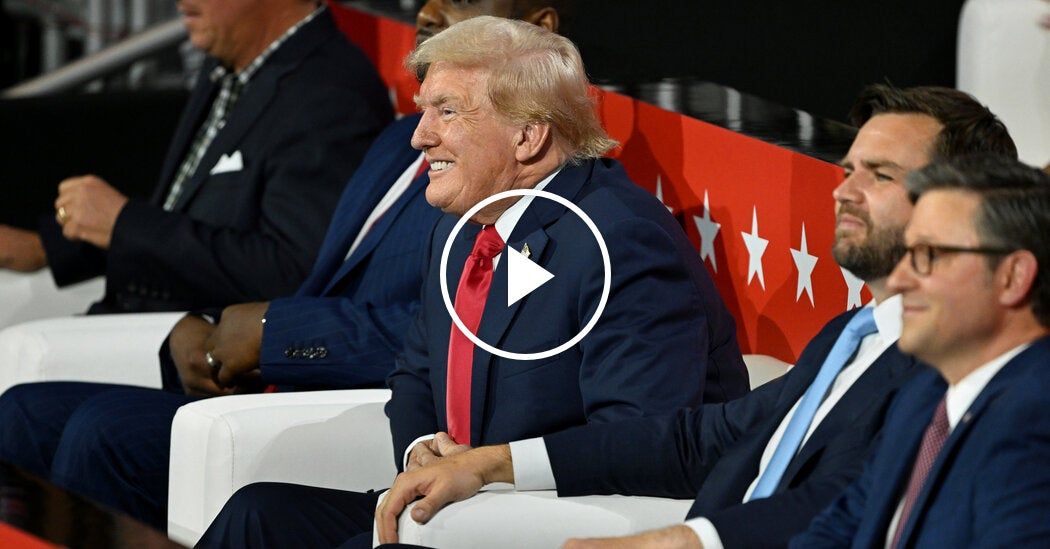 Video: Trump Makes R.N.C. Entrance With Bandaged Ear
