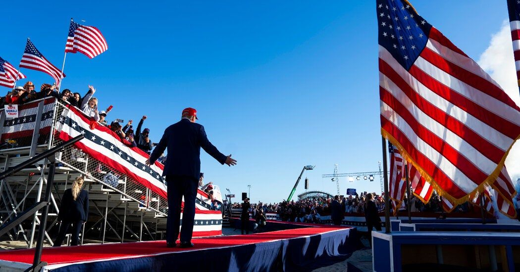 Away From the Confines of a Courtroom, Trump Rallies Beachside at the Jersey Shore Away From the Confines of a Courtroom, Trump Rallies Beachside at the Jersey Shore