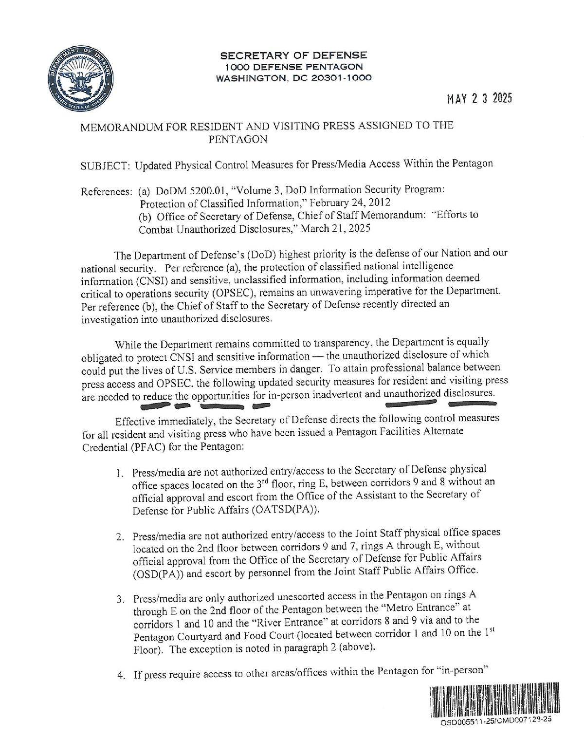 How the Pentagon Is Blocking Out News Organizations 19 Page 19 of undefined PDF document.
