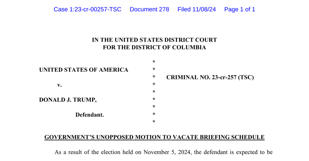 Read the Special Counsel’s Filing