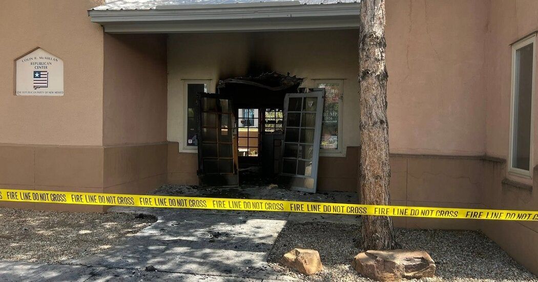 Fire at New Mexico Republican Party Headquarters Being Investigated as Arson