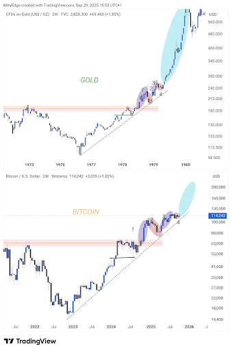 Can The Bitcoin Price Explode To $200,000? The Gold Chart That Tells It All 1 Bitcoin