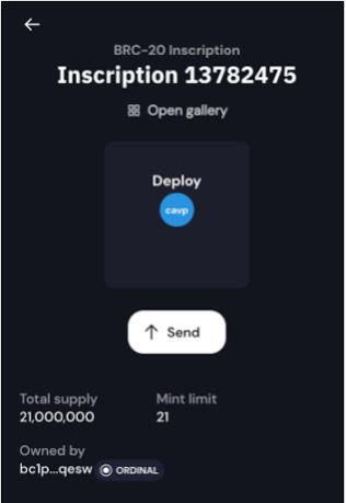 How To Mint BRC-20 Tokens On The Bitcoin Network 6 Bitcoin Magic Eden