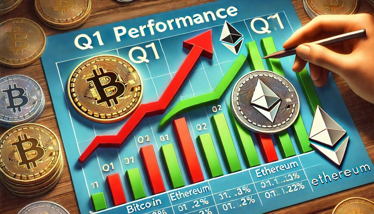 Ethereum Lags Behind Bitcoin In Q1 Performance Amid Market Downturn – Details